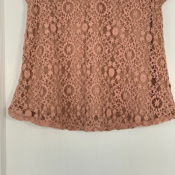 MONTEAU Top Lined Laced Top-Mauve size Medium - Picture 6 of 15